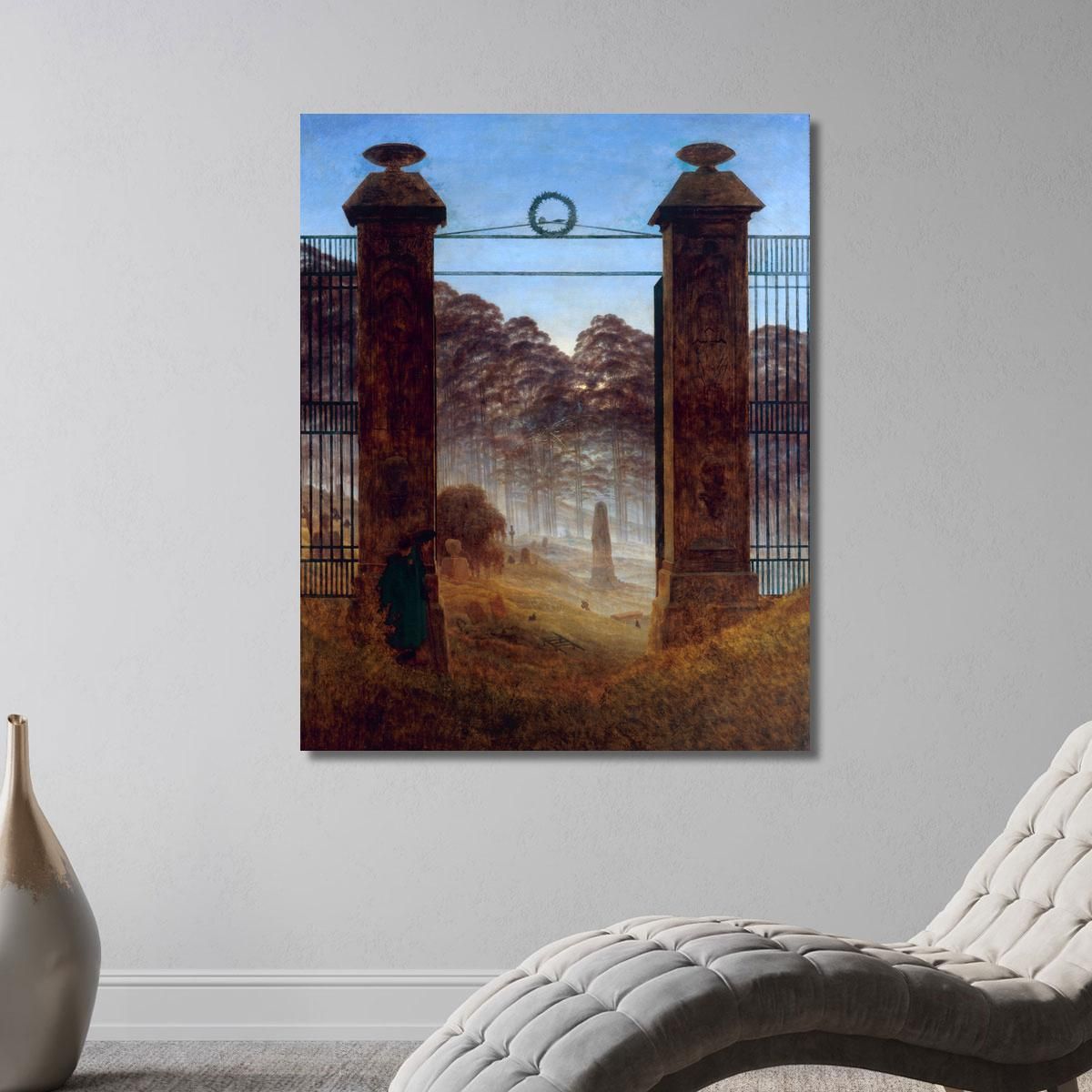 Il Cimitero Caspar David Friedrich cdf33 quadro stampa su tela