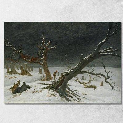 Paesaggio Invernale Caspar David Friedrich cdf45 quadro stampa su tela
