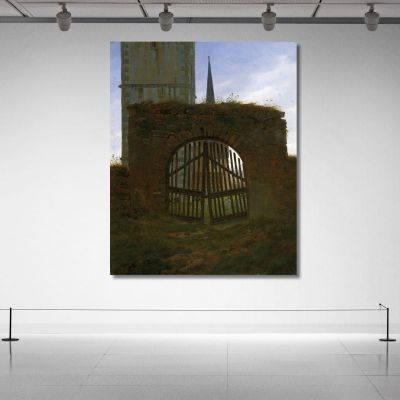 The Cemetery Gate Caspar David Friedrich cdf32 canvas print 