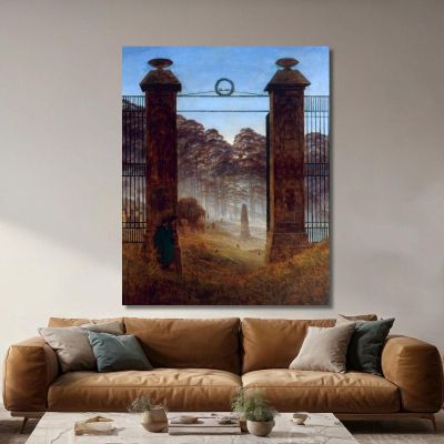 The Cemetery Caspar David Friedrich cdf33 canvas print 