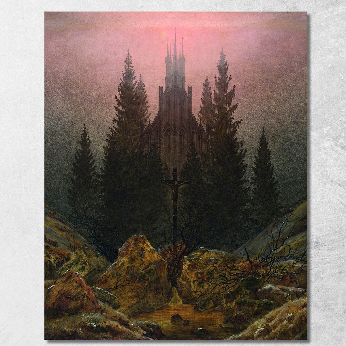 The Cross In The Mountains Caspar David Friedrich cdf35 canvas print 