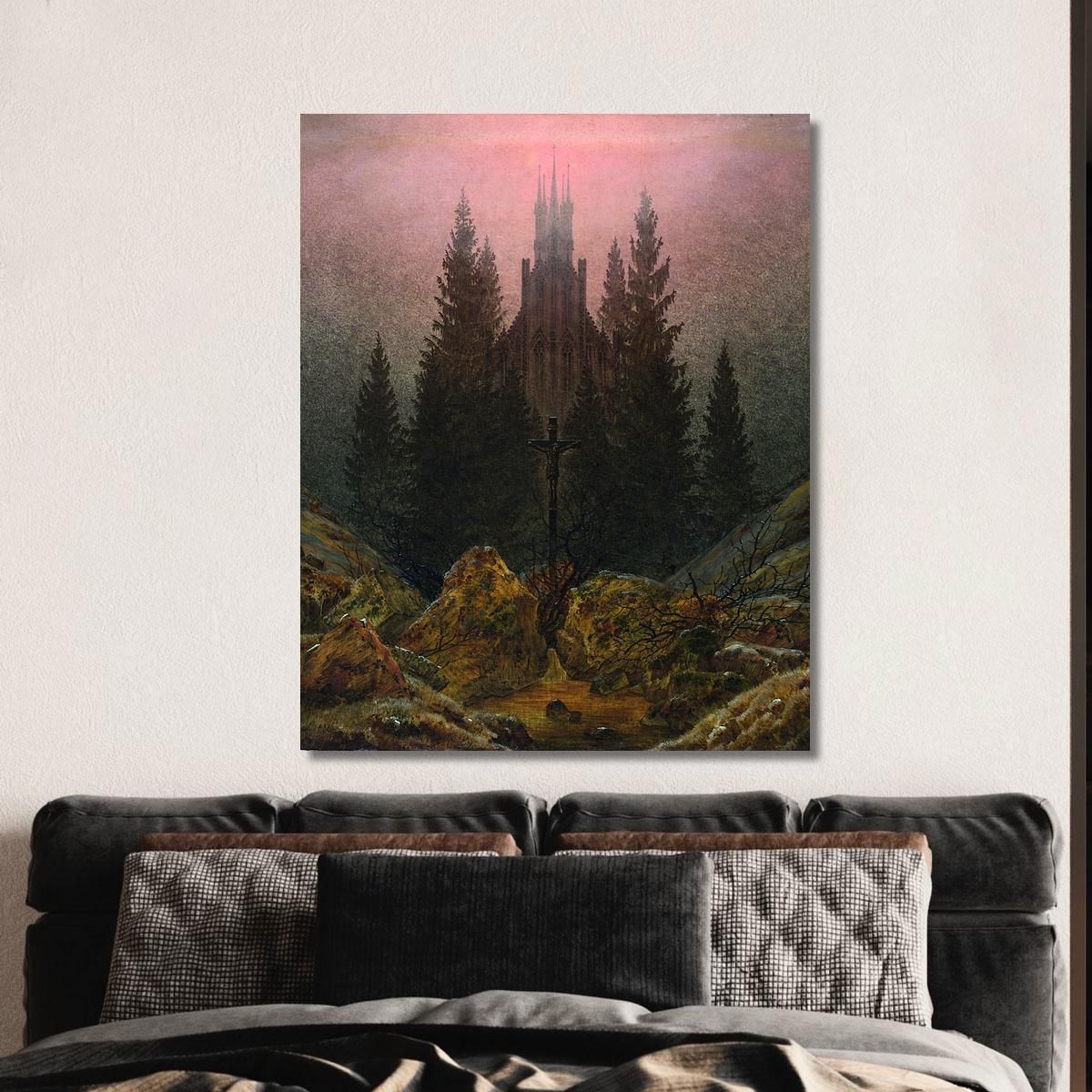 The Cross In The Mountains Caspar David Friedrich cdf35 canvas print 