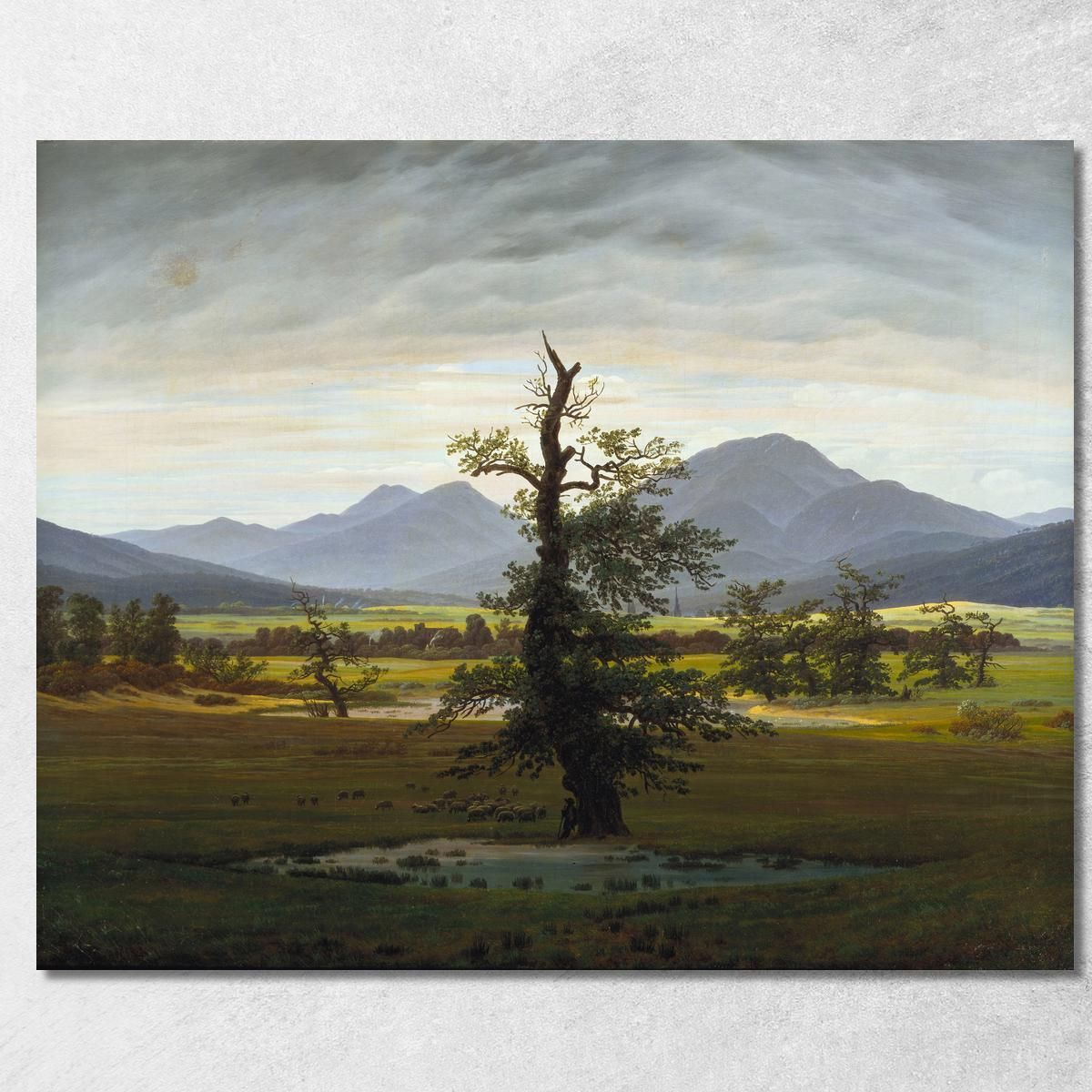 Village Landscape In Morning Light The Lone Tree 1822 Caspar David Friedrich cdf43 canvas print 