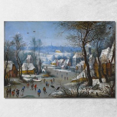 Un Pezzo Invernale Pieter Bruegel pbr2 quadro stampa su tela