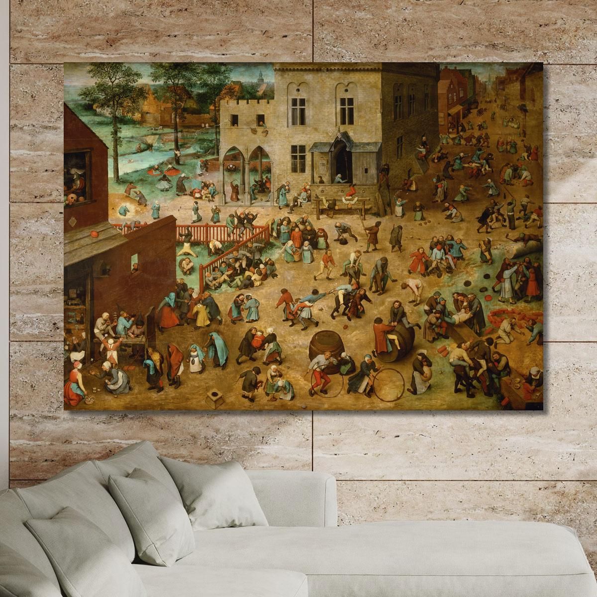 Giochi Per Bambini Pieter Bruegel pbr7 quadro stampa su tela