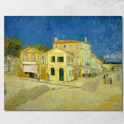 La Maison Jaune Vincent van Gogh, vvg42 tableau impression sur toile