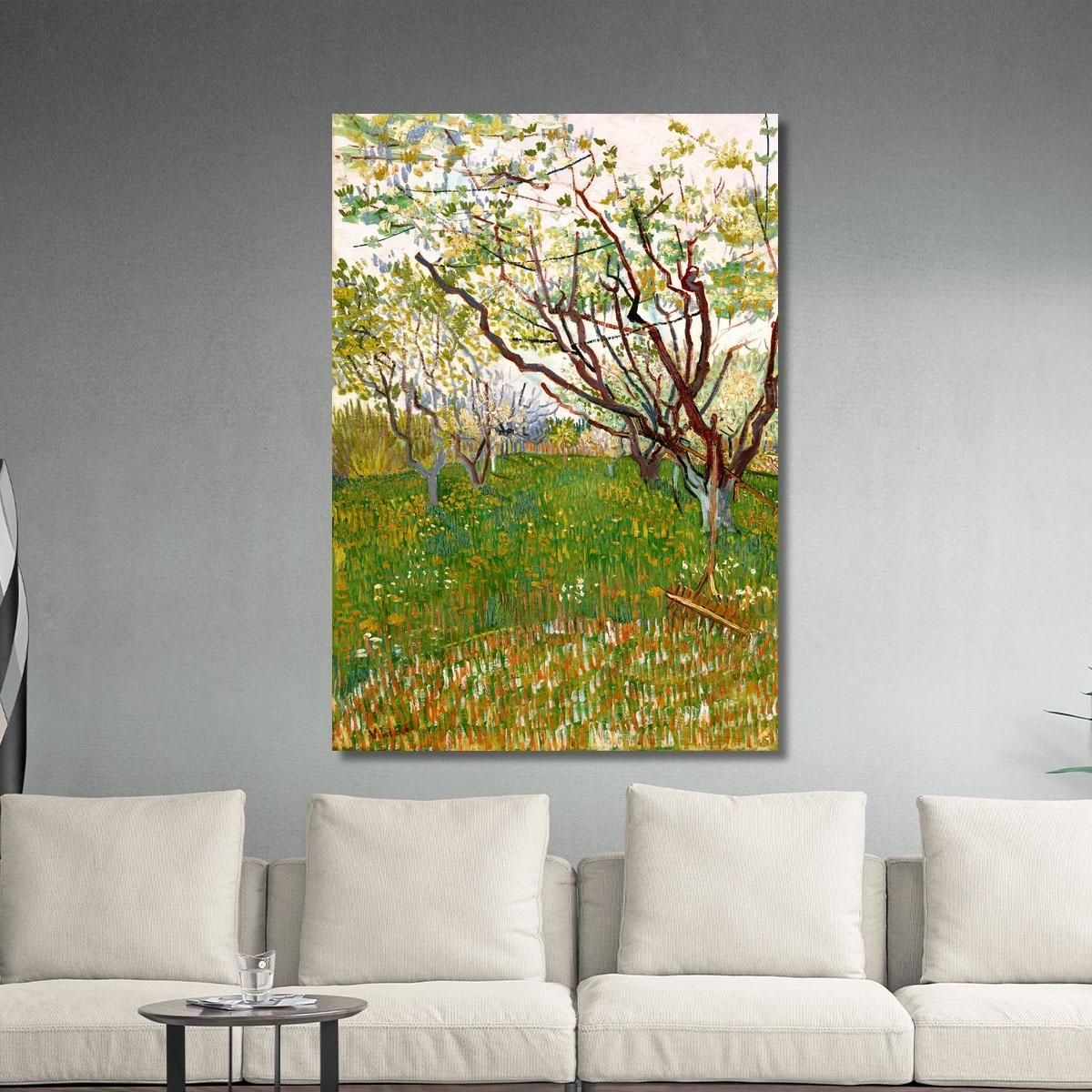 Il Frutteto Fiorito Vincent van Gogh vvg49 quadro stampa su tela