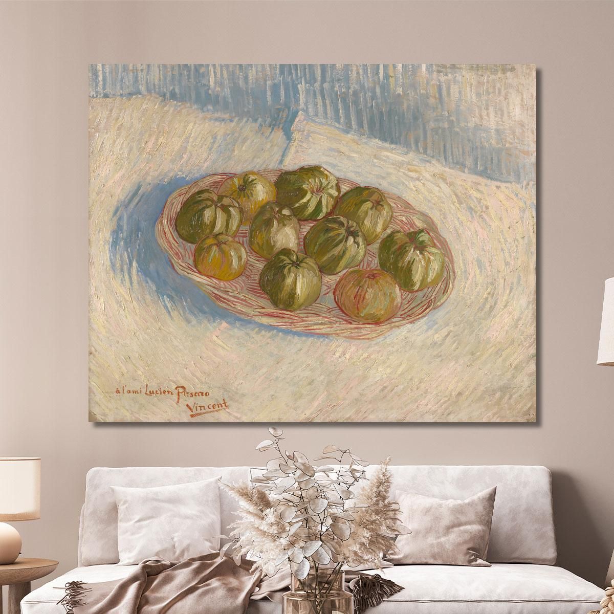 Natura Morta Con Cesto Di Mele Vincent van Gogh vvg98 quadro stampa su tela