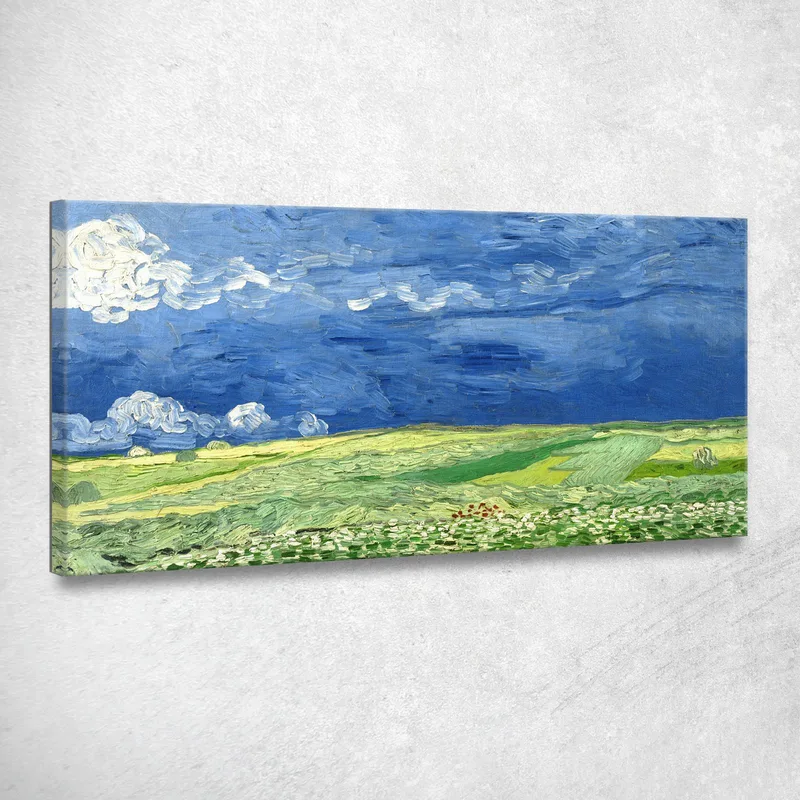 Champ De Blé Sous Les Nuages D'Orage Vincent van Gogh tableau ...