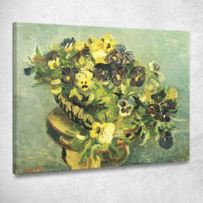 Cesto Di Viole Del Pensiero Vincent van Gogh vvg114 quadro stampa su tela