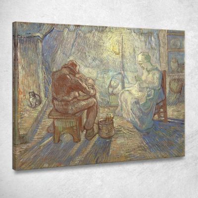 Sera Dopo Millet Vincent van Gogh vvg121 quadro stampa su tela