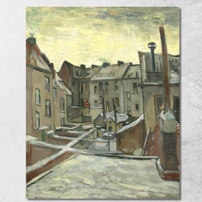 Maisons Vues De Dos Vincent van Gogh, vvg133 tableau impression sur toile