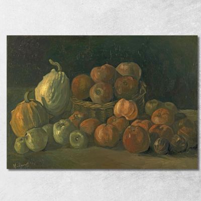 Nature Morte Aux Pommes Et Aux Citrouilles Vincent van Gogh, vvg148 tableau impression sur toile