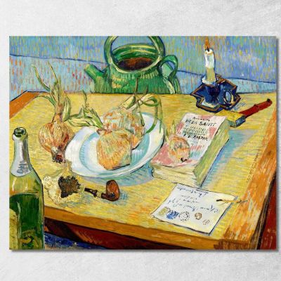 Nature Morte À L'Assiette D'Oignons Vincent van Gogh, vvg149 tableau impression sur toile