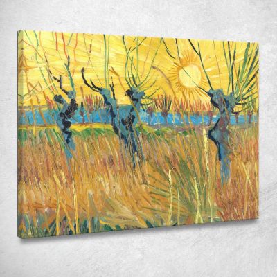 Pollard Salici Al Tramonto Vincent van Gogh vvg152 quadro stampa su tela