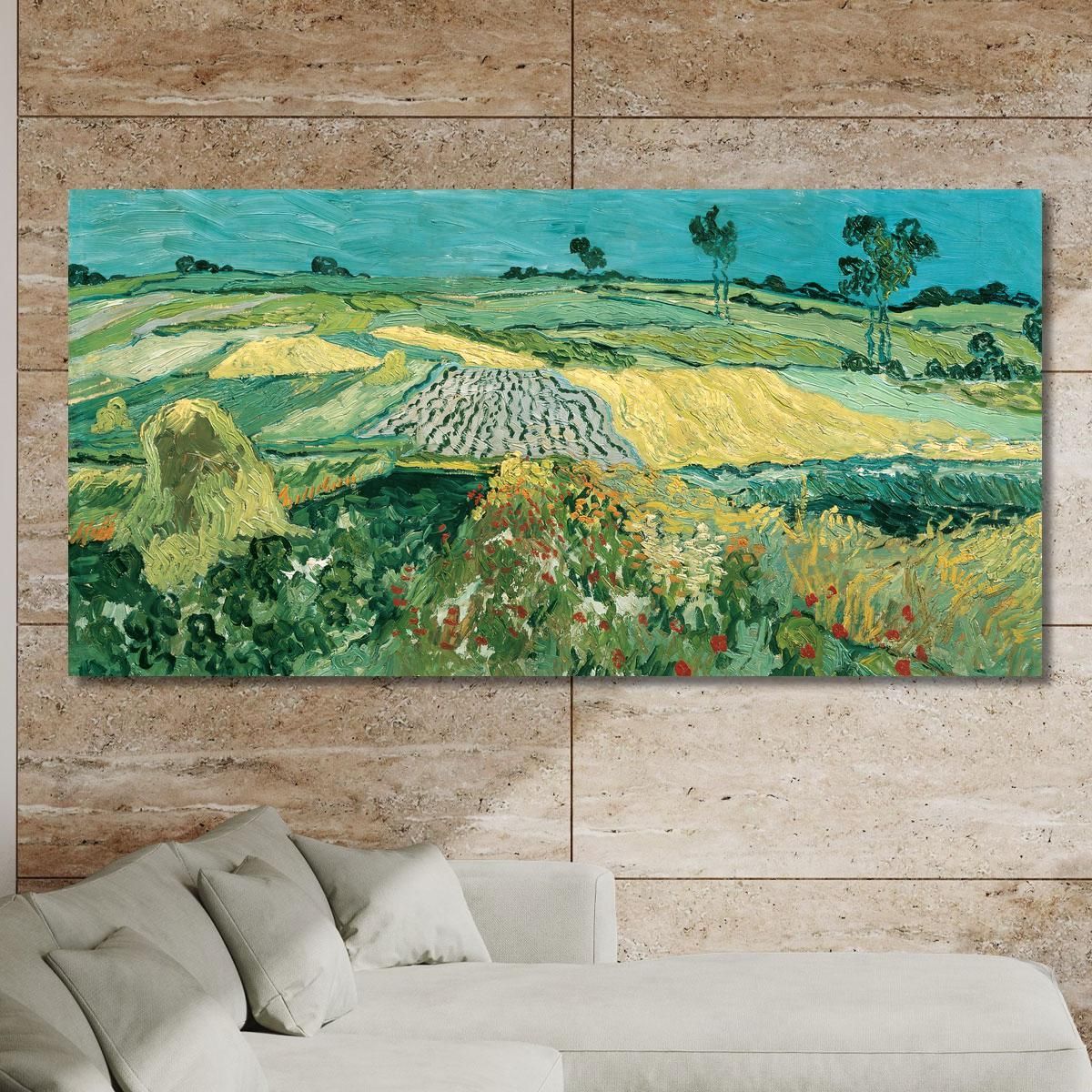 La Pianura Di Auvers Vincent van Gogh vvg173 quadro stampa su tela