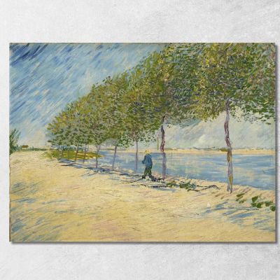 Along The Seine Vincent van Gogh, vvg191 canvas print