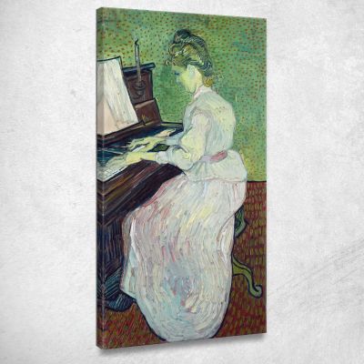 Marguerite Gachet Al Pianoforte Vincent van Gogh vvg241 quadro stampa su tela