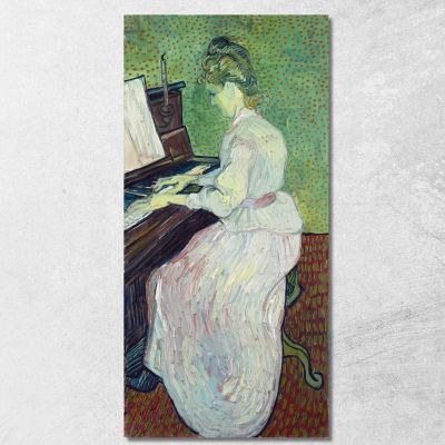 Marguerite Gachet Au Piano Vincent van Gogh, vvg241 tableau impression sur toile