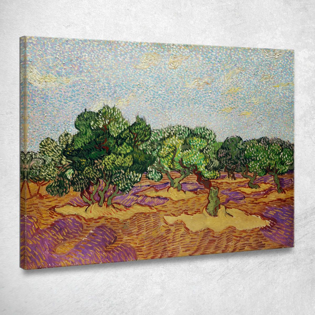 Olivenbume 2 Vincent van Gogh drucken auf leinwand