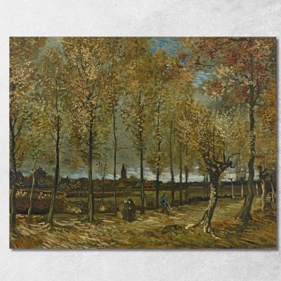 Peupliers Près De Nuenen Vincent van Gogh, vvg259 tableau impression sur toile