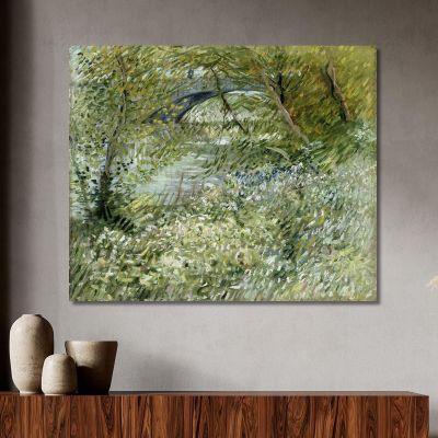 Riva Del Fiume In Primavera Vincent van Gogh vvg325 quadro stampa su tela