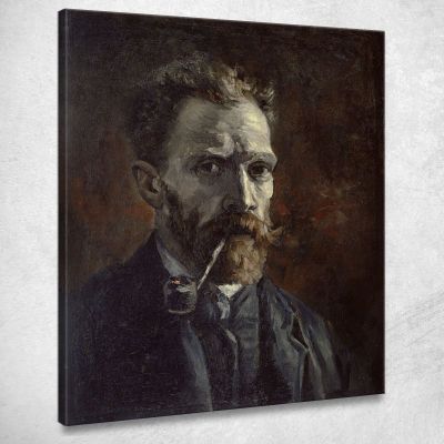 Autoritratto Con Pipa Vincent van Gogh vvg327 quadro stampa su tela