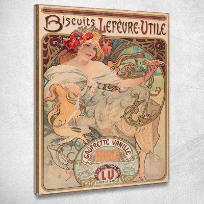 Poster Di Wafer Alla Vaniglia Alphonse Mucha amu10 quadro stampa su tela