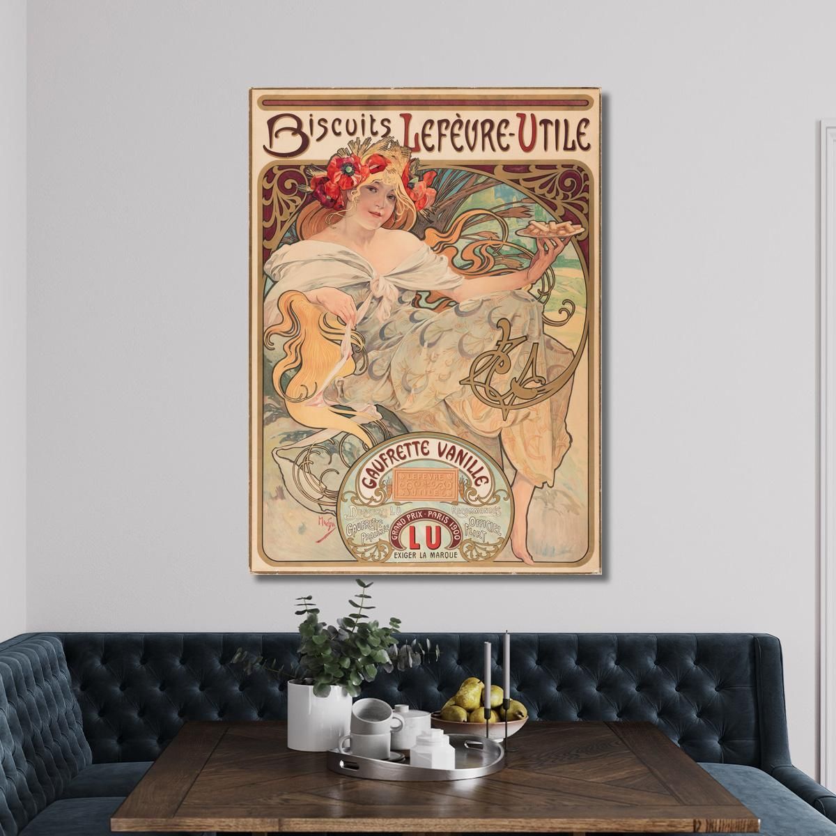 Poster Di Wafer Alla Vaniglia Alphonse Mucha amu10 quadro stampa su tela