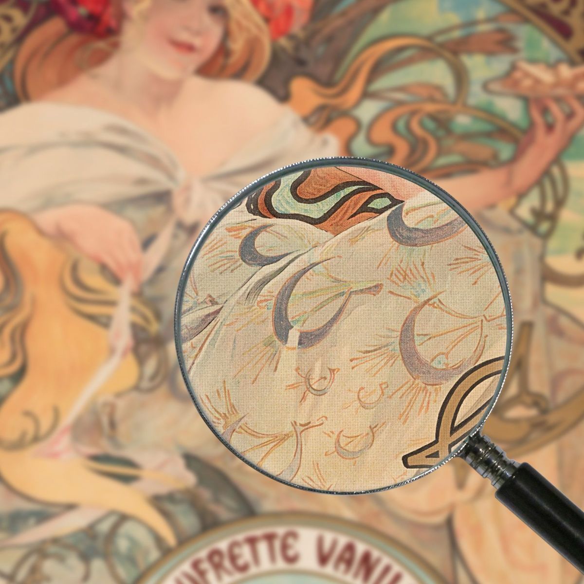 Poster Di Wafer Alla Vaniglia Alphonse Mucha amu10 quadro stampa su tela