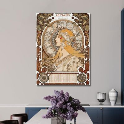 Zodiaco Alphonse Mucha amu11 quadro stampa su tela