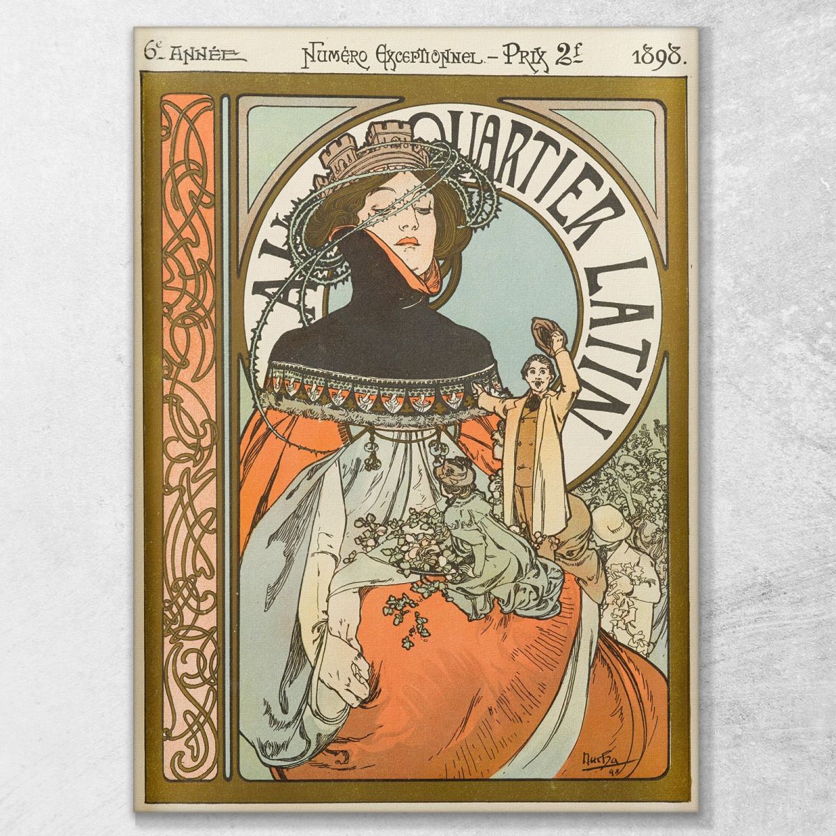 Nel Quartiere Latino 2 Alphonse Mucha amu17 quadro stampa su tela