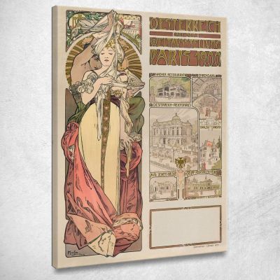 L'Austria All'Esposizione Universale Alphonse Mucha amu18 quadro stampa su tela