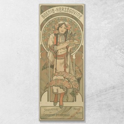 Esposizione Mondiale Alphonse Mucha amu24 quadro stampa su tela