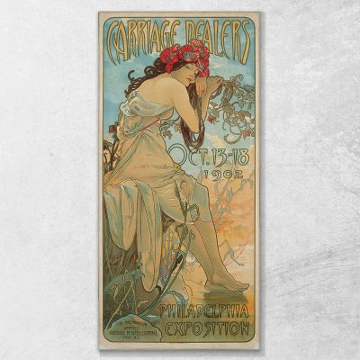 Commercianti Di Carrozze Alphonse Mucha amu26 quadro stampa su tela