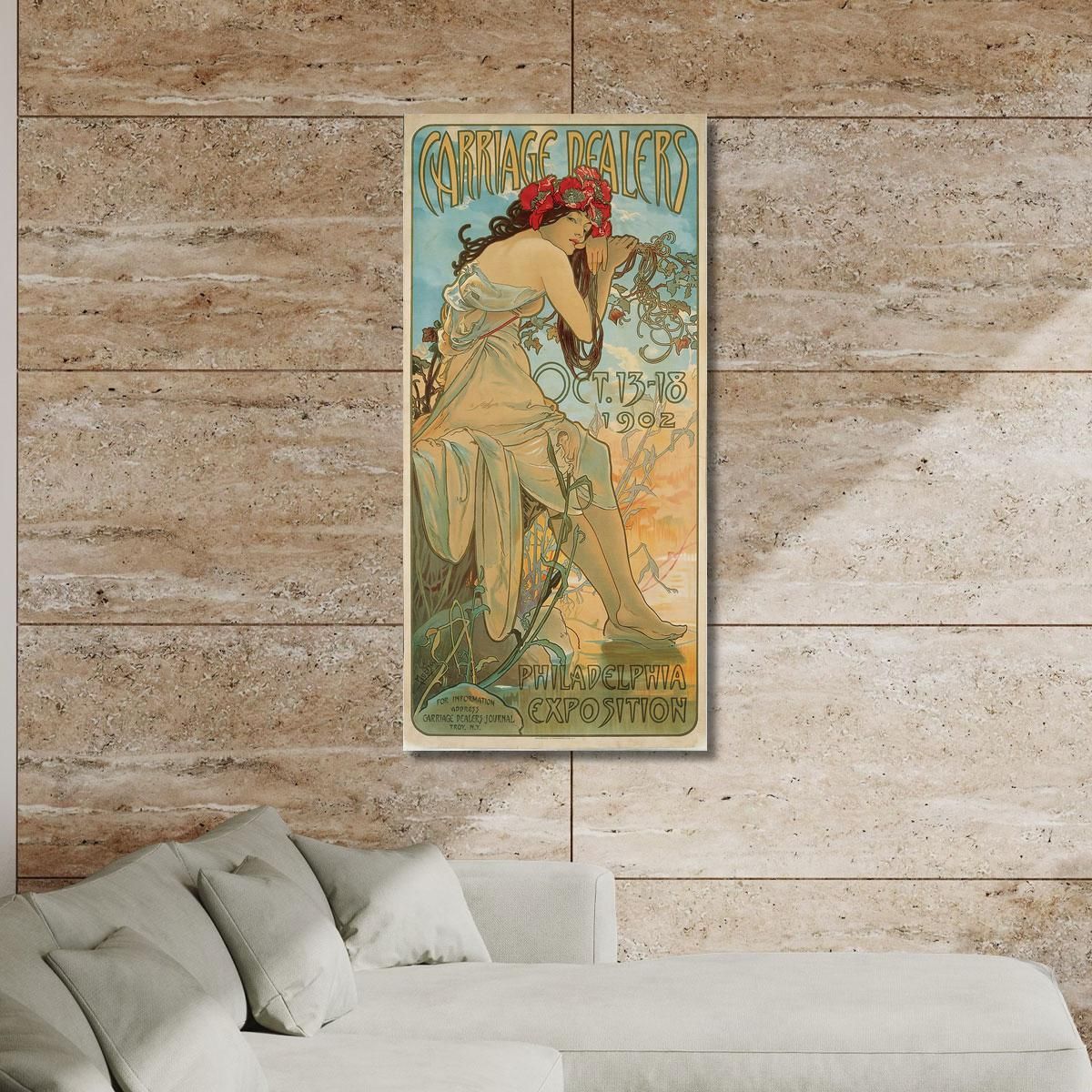 Commercianti Di Carrozze Alphonse Mucha amu26 quadro stampa su tela