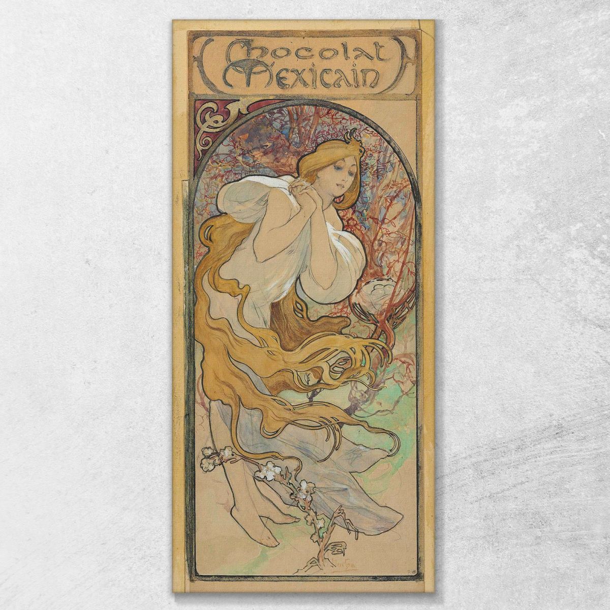 Cioccolato Messicano Alphonse Mucha amu29 quadro stampa su tela