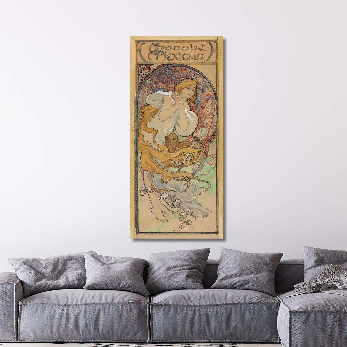 Cioccolato Messicano Alphonse Mucha amu29 quadro stampa su tela