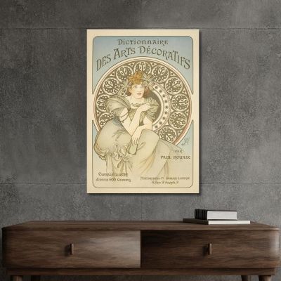 Dizionario Delle Arti Decorative Alphonse Mucha amu35 quadro stampa su tela