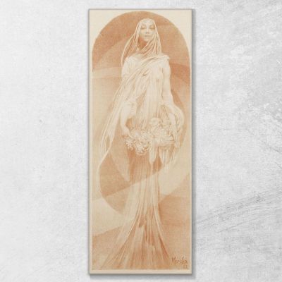 Evocazione Alphonse Mucha amu38 quadro stampa su tela