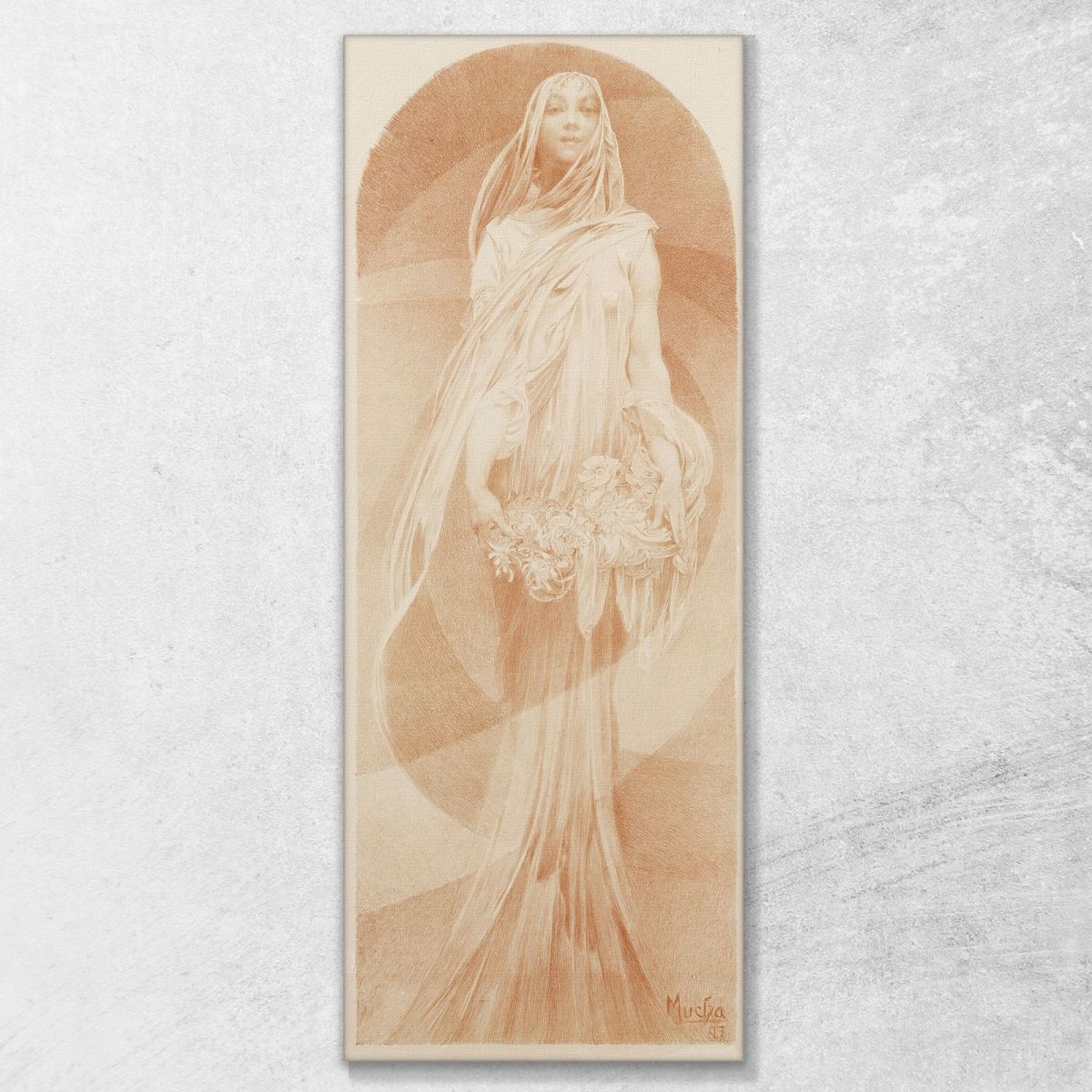 Evocazione Alphonse Mucha amu38 quadro stampa su tela