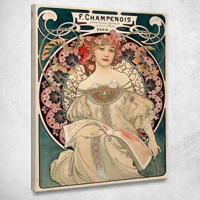 F. Champenois Alphonse Mucha amu41 quadro stampa su tela