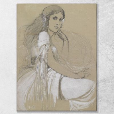 Jaroslava Muchova Alphonse Mucha amu55 quadro stampa su tela