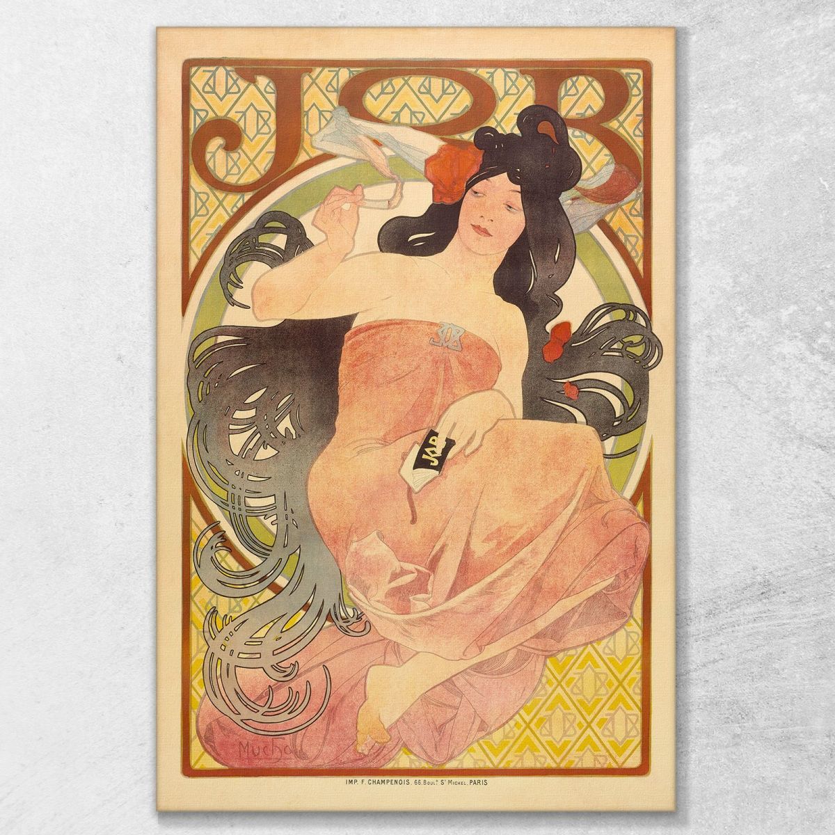 Lavoro 2 Alphonse Mucha amu57 quadro stampa su tela