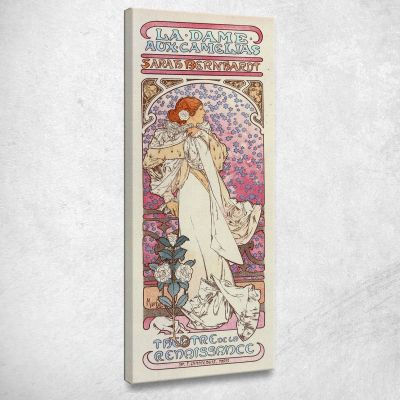 La Signora Delle Camelie Alphonse Mucha amu58 quadro stampa su tela