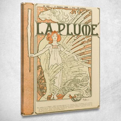 La Piuma 2 Alphonse Mucha amu60 quadro stampa su tela