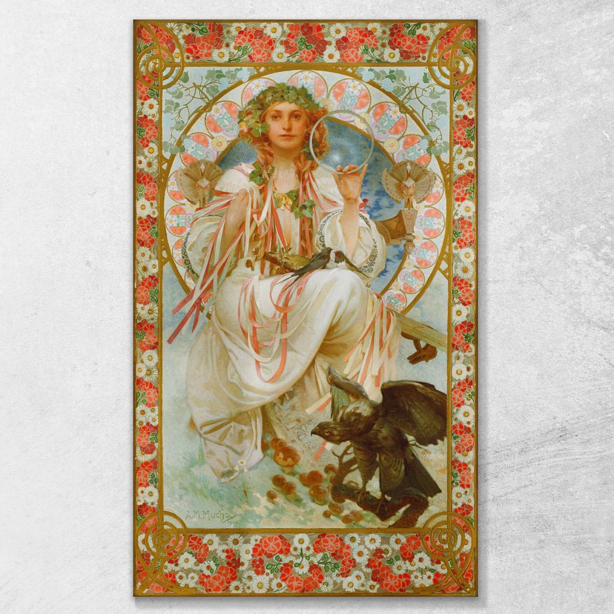 Ritratto Di Josephine Crane Alphonse Mucha amu83 quadro stampa su tela