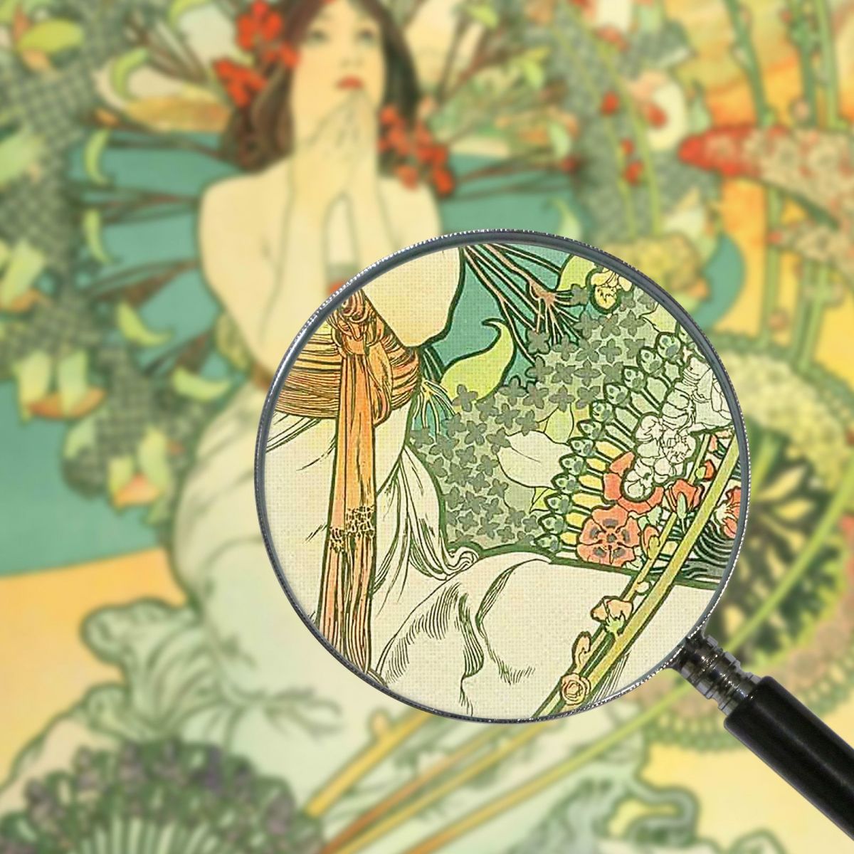 Monaco Monte Carlo Alphonse Mucha amu84 quadro stampa su tela