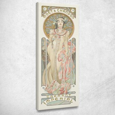 Moët E Chandon Secco Imperiale Alphonse Mucha amu86 quadro stampa su tela