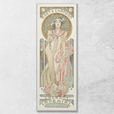 Moët E Chandon Secco Imperiale Alphonse Mucha amu86 quadro stampa su tela